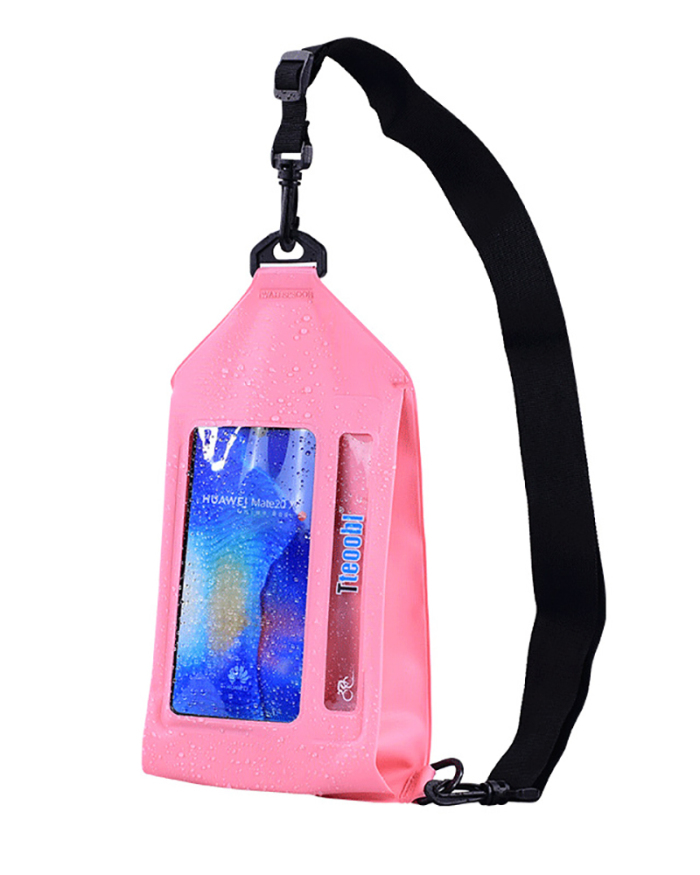 Cycling Outdoor Transparent Velcro PU Mobile Phone Fingerprint Touch Waterproof Bag