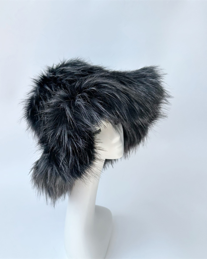 Warm Fur Trendy Popular Imitation Raccoon Fur Hat