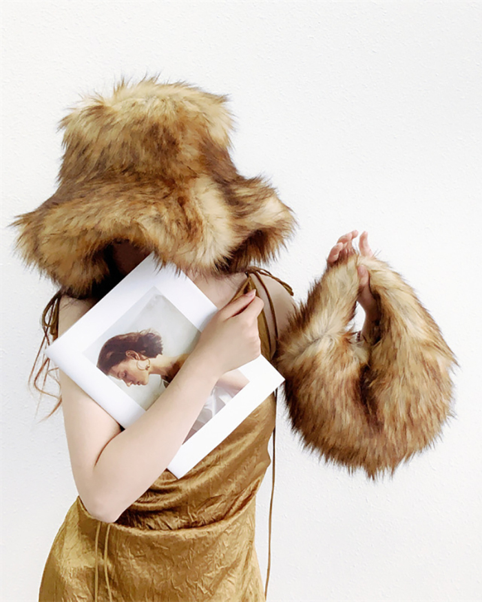 Warm Fur Trendy Popular Imitation Raccoon Fur Hat