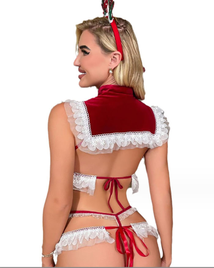 Sexy New Red Christmas Lingerie Set