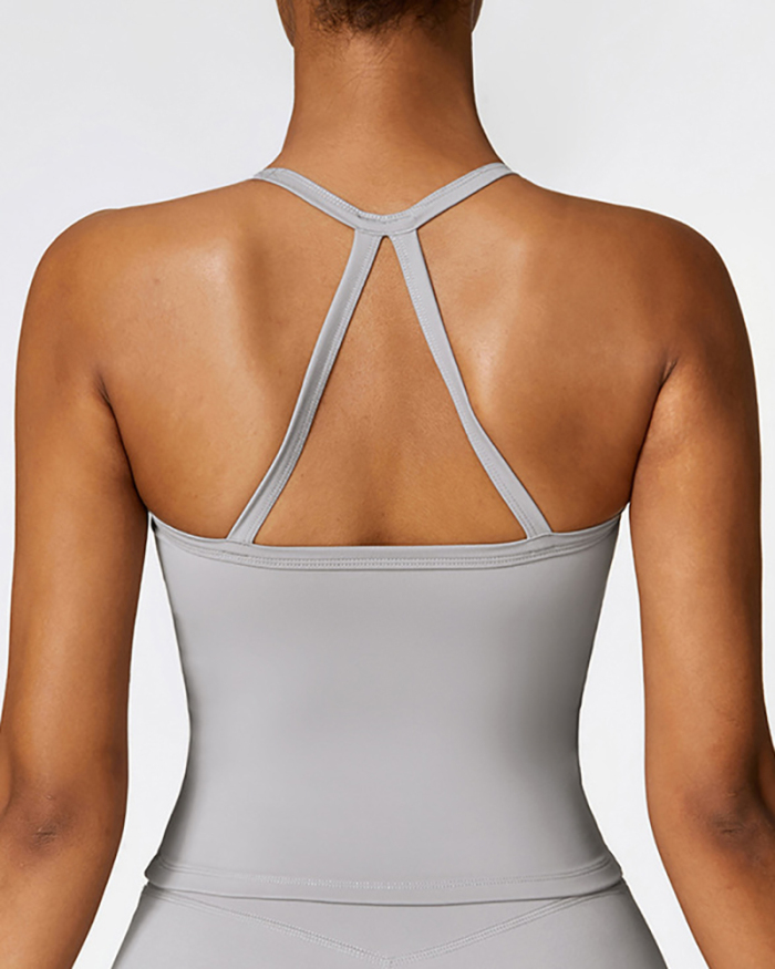 Winter Strap Criss Back Quick Dry Sports Yoga Vest S-XL