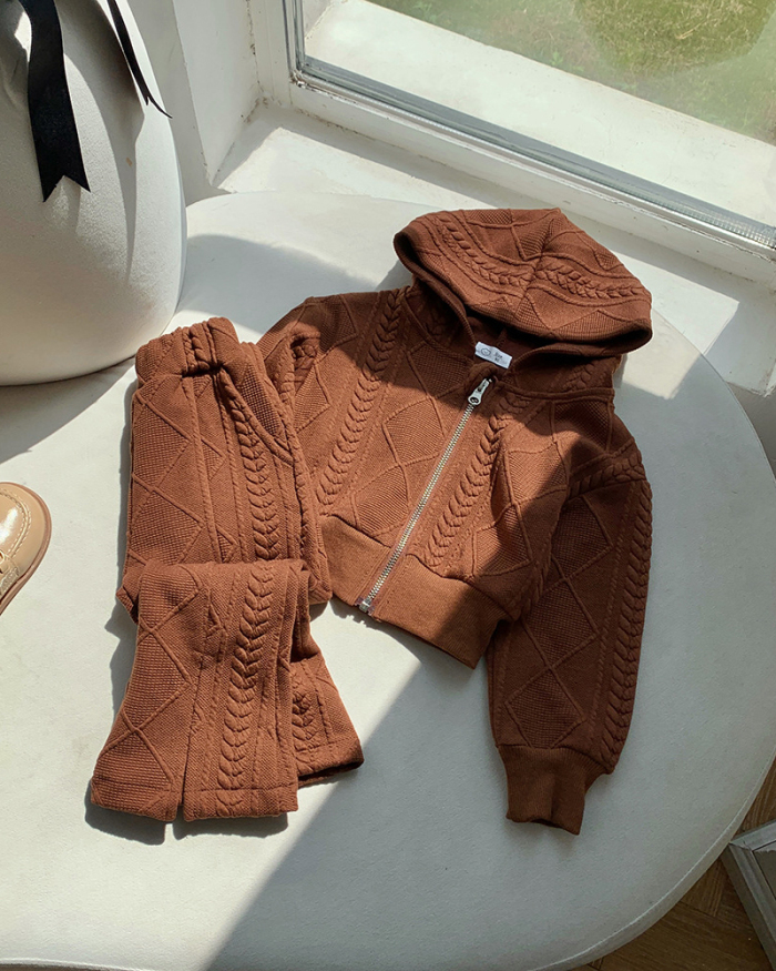 Knitted Kids Sweater 2 Piece Pant Set