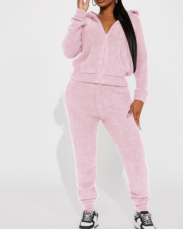 Wholesale Winter Women Fashion Comfort Two Piece Pant Set S-XL