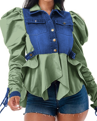 Long Sleeve Women Jean Fashion Tops Jackets S-3XL