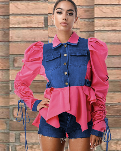 Long Sleeve Women Jean Fashion Tops Jackets S-3XL
