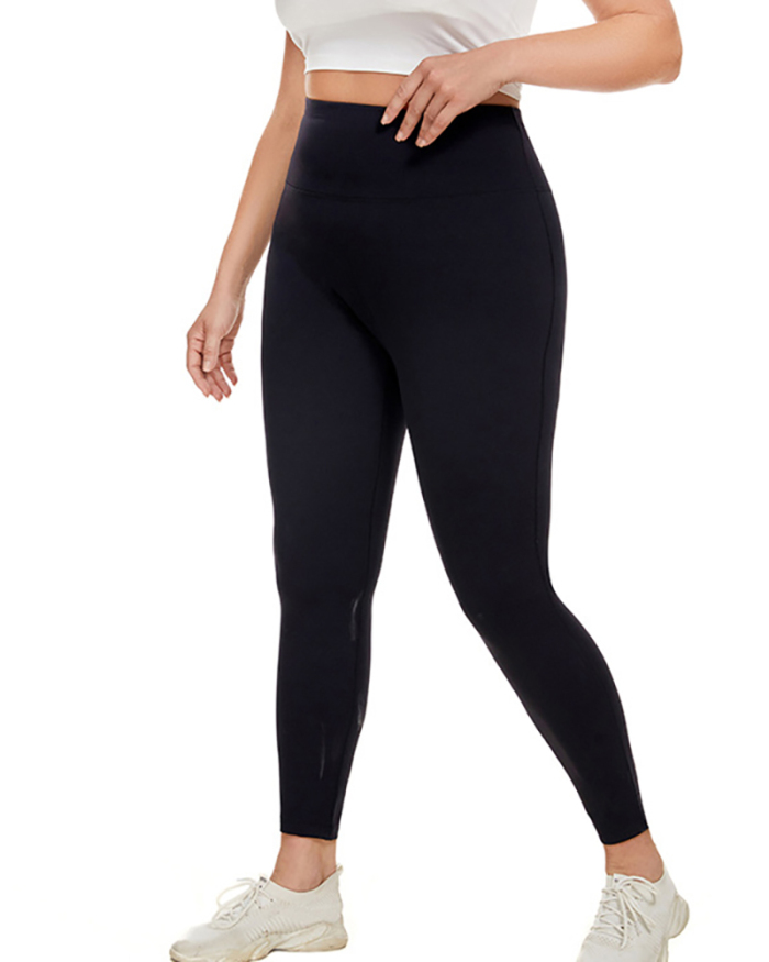 Fleece High Waist Running Plus Size Yoga Leggings Pants Gray Black XL-4XL