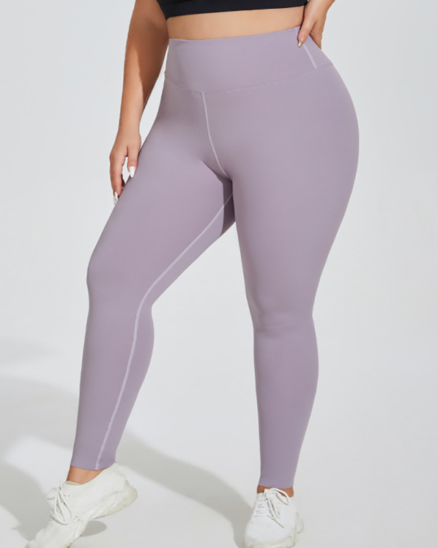 High Waist Hips Lift Quick Dry Women Plus Size Pants Green Purple Black XL-4XL
