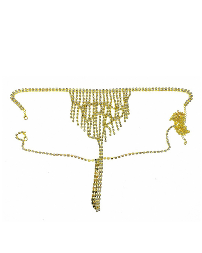 Sexy Fashion Shining Rhinestone Bikini Sets Body Chain Gild Silvering
