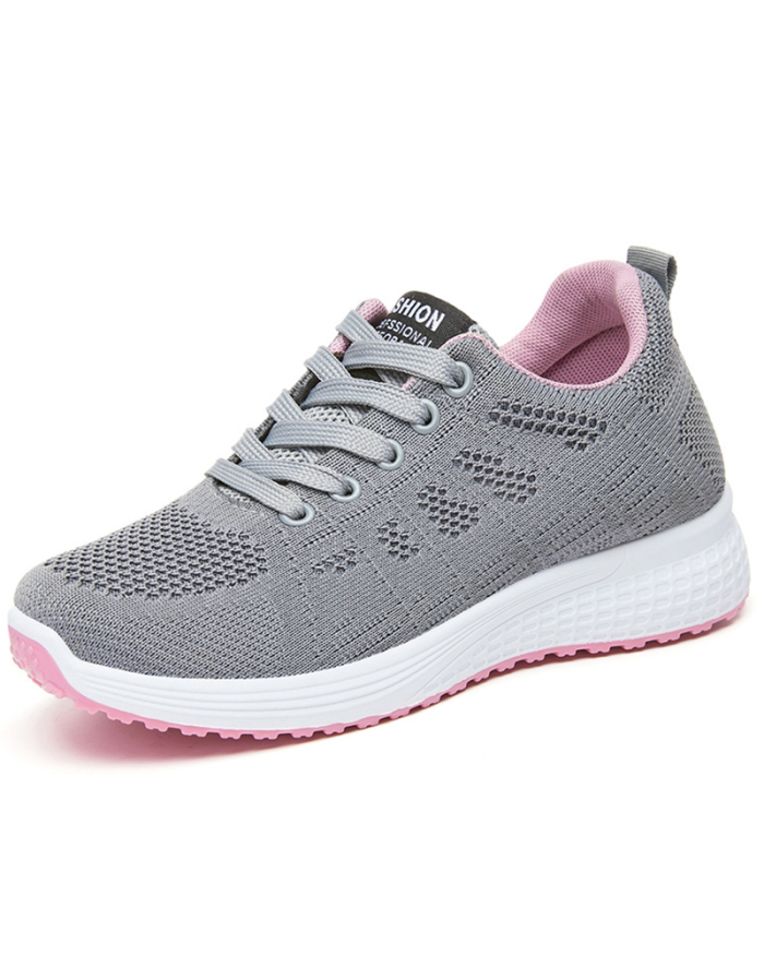 Hot Sale Soft Casual Women Sports Sneakers Black Gray Blue 36-41