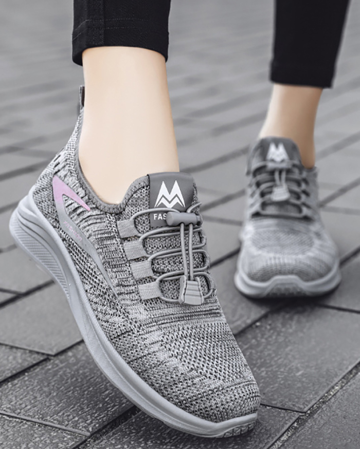 Women Fashion Breathable Casual Sport Sneakers Black Gray Pink 36-41