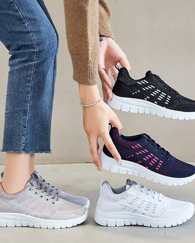 Women Light Weight New Running Comfortable Sports Sneakers Black Gray Blue White 36-41