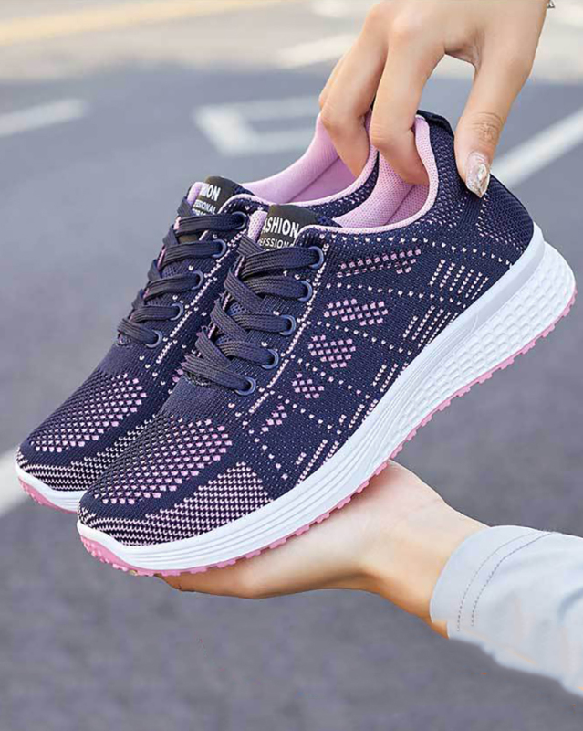 Hot Sale Soft Casual Women Sports Sneakers Black Gray Blue 36-41