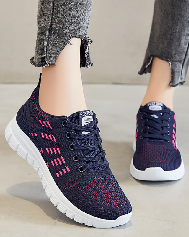 Women Light Weight New Running Comfortable Sports Sneakers Black Gray Blue White 36-41