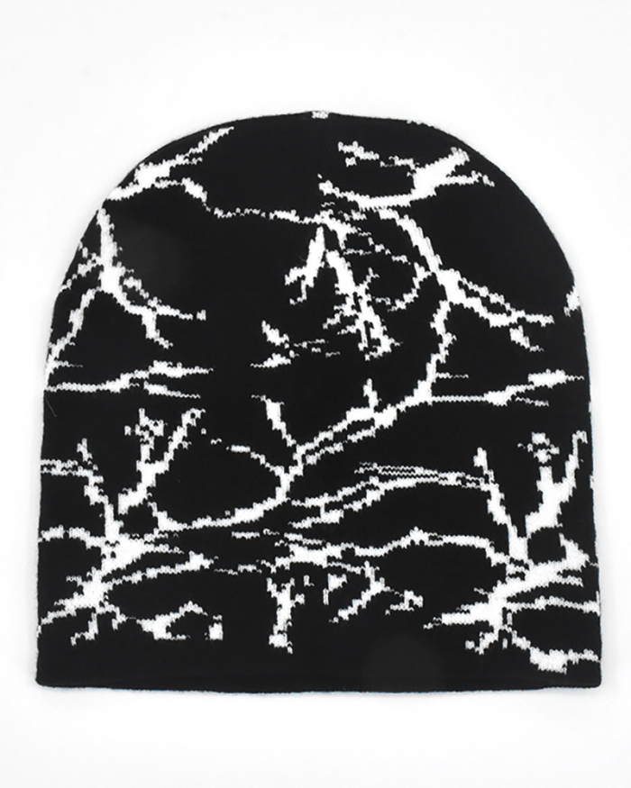 Spider Web Jacquard Knitted Hat Beanie Hat