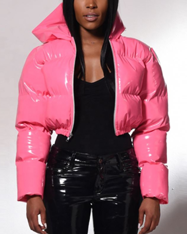 Bright Solid Color Hoodies Hot Sale Women Mini Bread Jacket S-XL