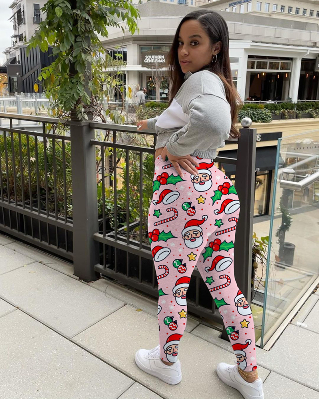 Christmas Printed Women Leggings S-XL
