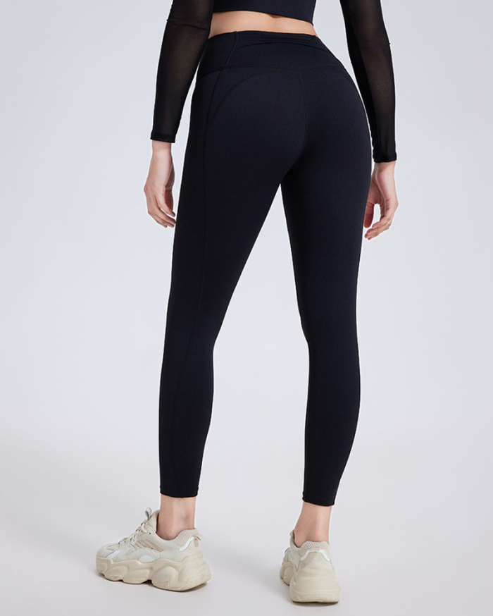 High Waist Hips Lift Quick Drying Outdoor Wear Running Pants S-XL