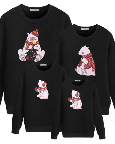 Cotton Christmas Red Family Clothing Fall and Winter Sweatshirt