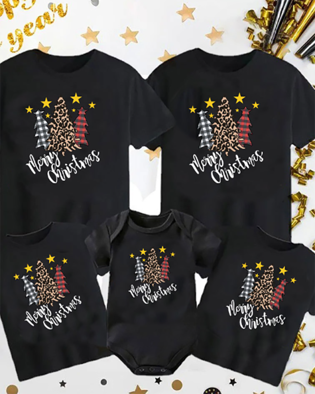 Pure Cotton Printed Short Sleeve Family T Shirt