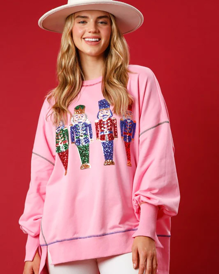 Cute Girl Wholesale Women Fashion Sequin Hoodies