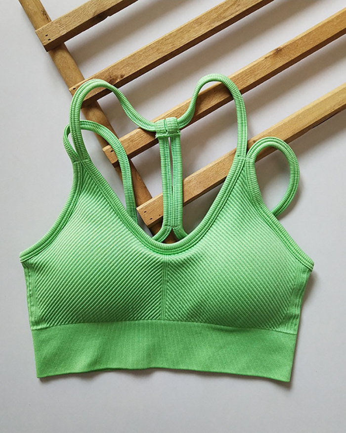 New Women Running Solid Color Work Out Sports Bra S-L