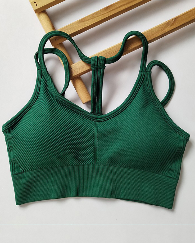 New Women Running Solid Color Work Out Sports Bra S-L