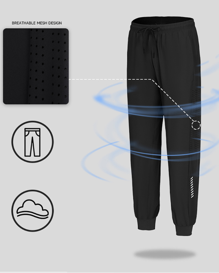 Mens Quick Dry Mesh Breathable Fitness Running Climbing Trousers L-5XL