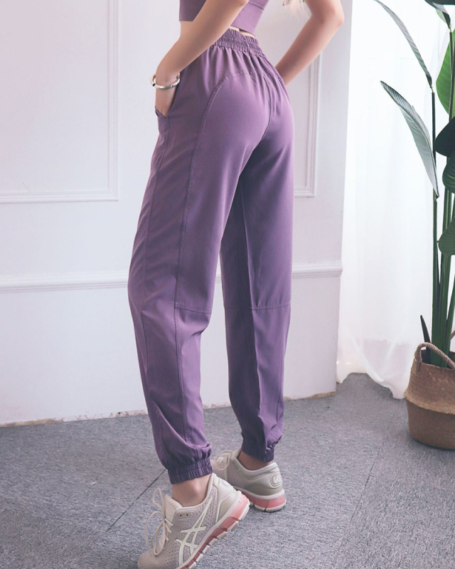 Sun Protection Quick Drying Pocket Breathable Running Sports Pants S-XL