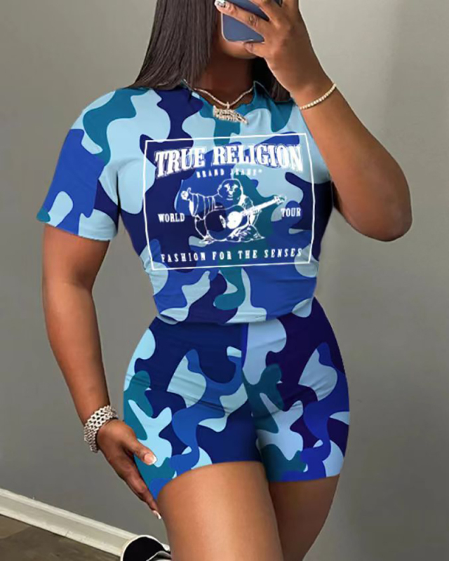 Printed Popular Women Shorts Set S-XXL