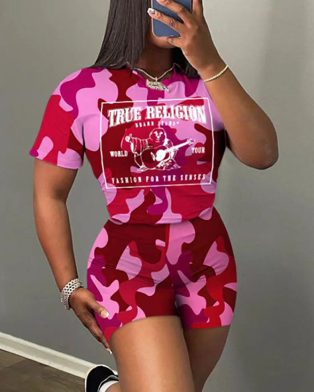 Printed Popular Women Shorts Set S-XXL