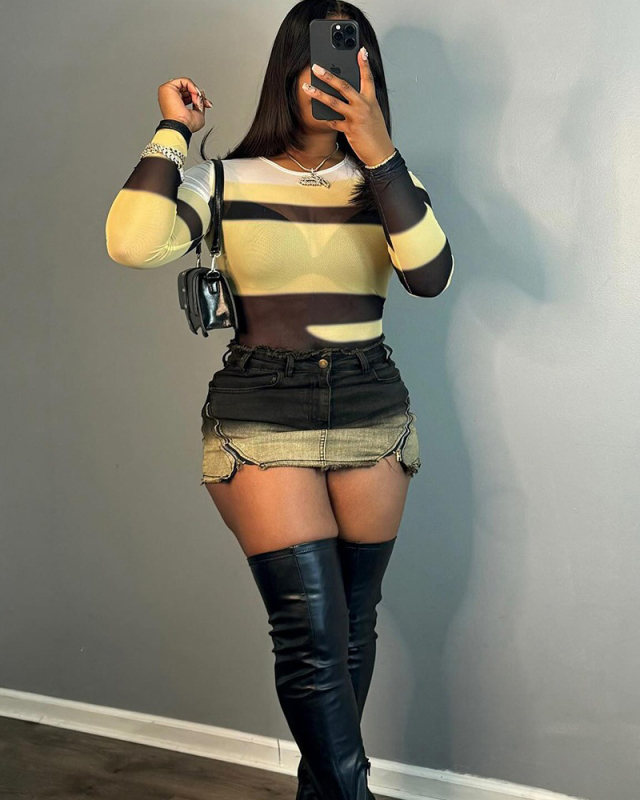 High Waist Jean Short Skirts S-XXL