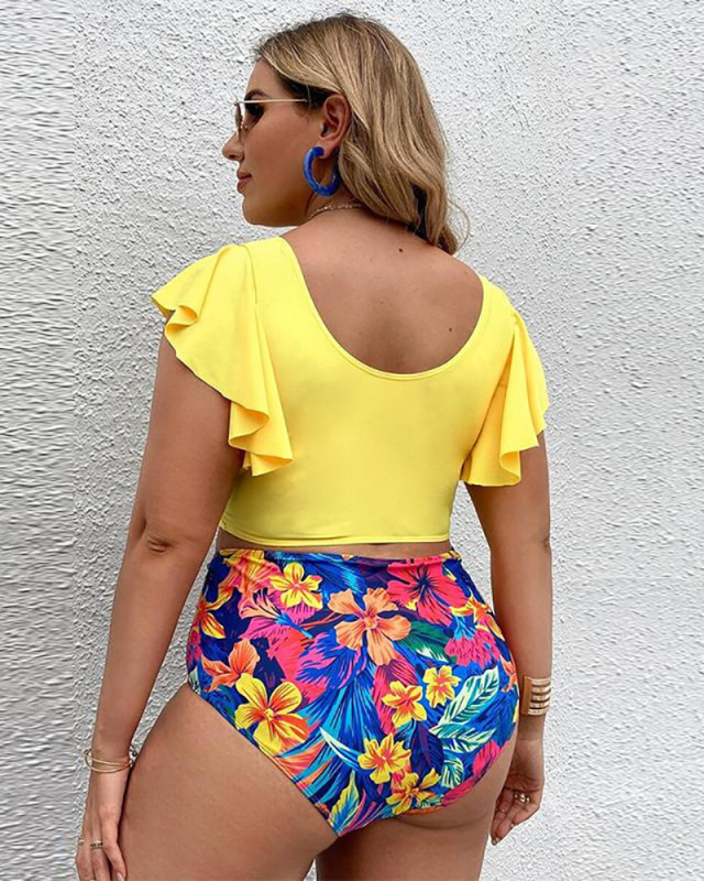 Plus Size Boho Tankini Set Women's Plus Size Swimwear L-4XL