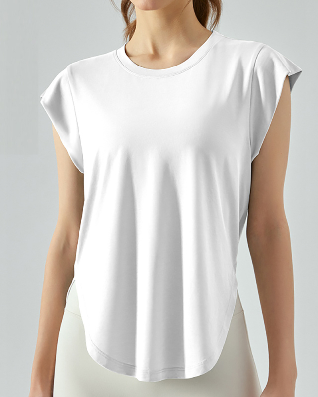 Women Crew Neck Short Sleeve Running Sports T-shirt S-XL