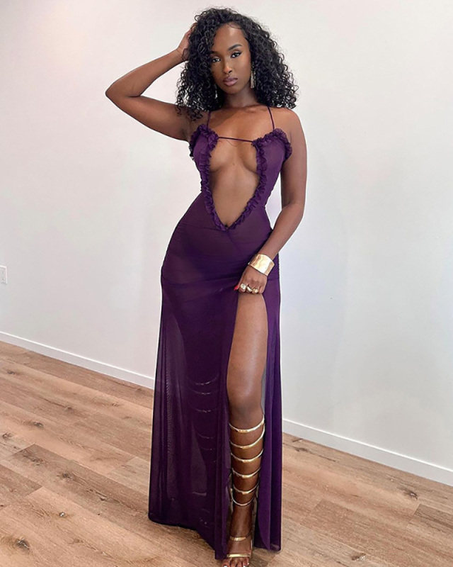 Sleeveless Women Vacation Long Dress S-L