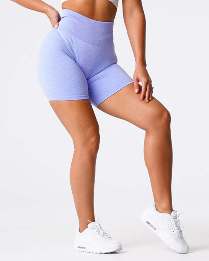 Women High Waist Hips Lift Yoga Sports Shorts S-L