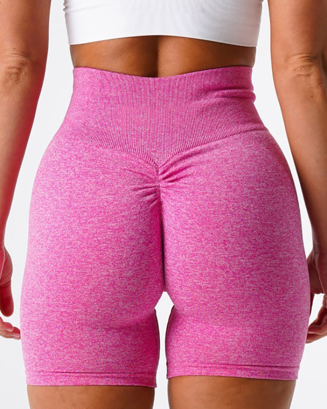Women High Waist Hips Lift Yoga Sports Shorts S-L