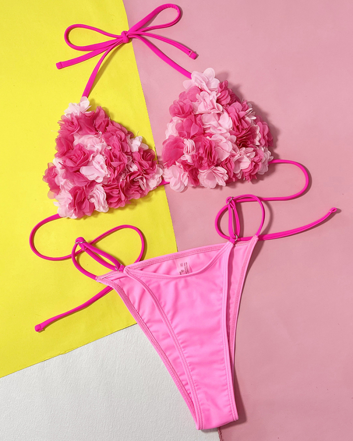 Flower Cute Girl Bikini Set S-L