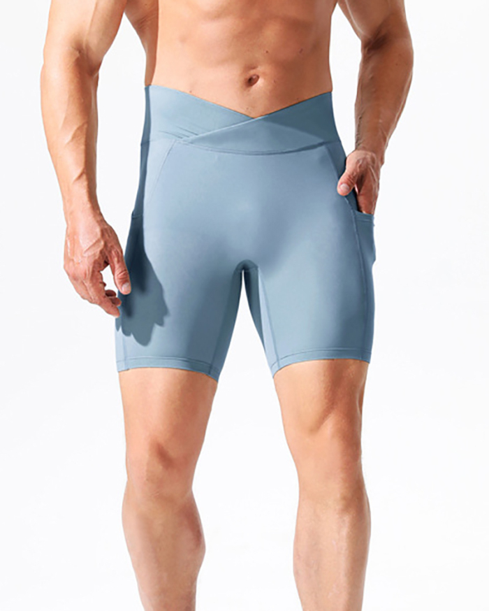 Men's Breathable High Elastic Hihg Waist Fitness Active Wear Shorts M-3XL