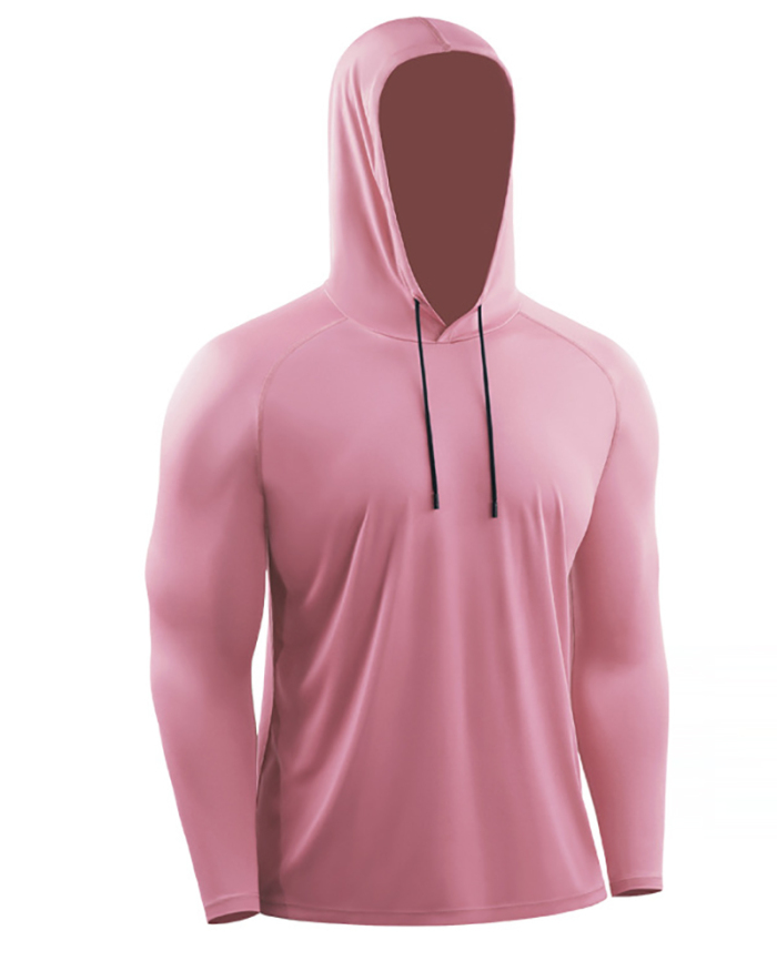 Men's Long Sleeve Quick Drying UPF 40+ Sun Protection Outdoor Hoodies Sweatshirts