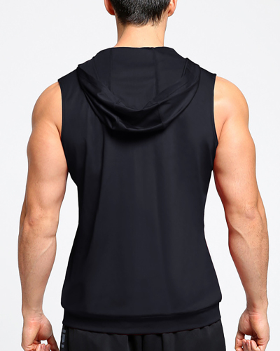 Summer Sleeveless New Hoodies Zipper Fitness Sports Men's Vest S-3XL