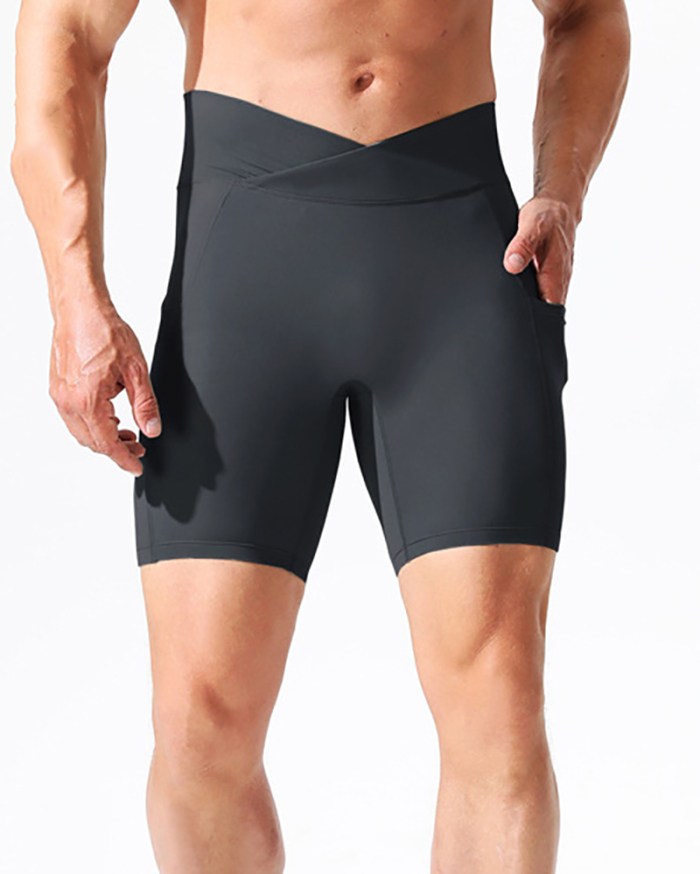 Men's Breathable High Elastic Hihg Waist Fitness Active Wear Shorts M-3XL