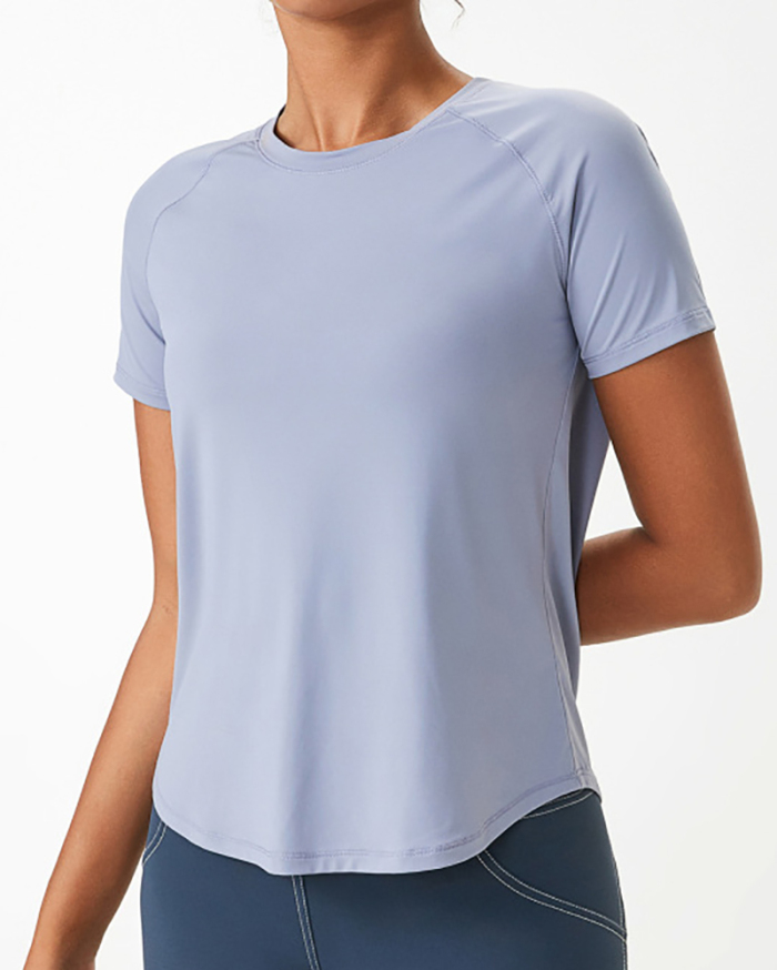 Women Loose Short Sleeve Mesh Quick Drying T-shirt S-XL