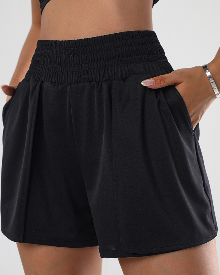 Summer High Waist Quick Drying Lined Sports Shorts XS-XL