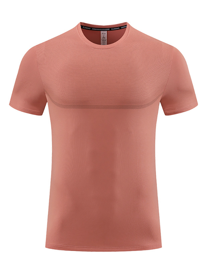Quick Drying Short Sleeve Breathable Ice Cool Feeling Fitness T-shirt White Orange Gray Black M-3XL