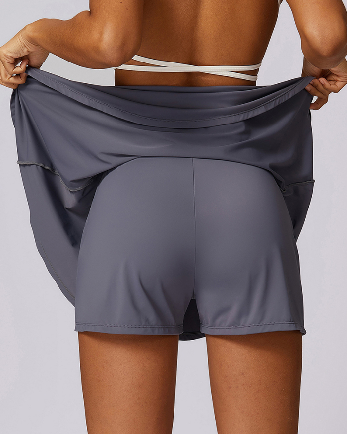 UPF50+ Sunscreen Quick Drying Pleats Tennis Sport Skirts S-XL