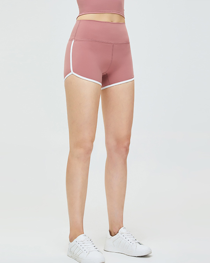 Quick Drying Breathable Slim High Waist Shorts Pink Black Blue S-XL