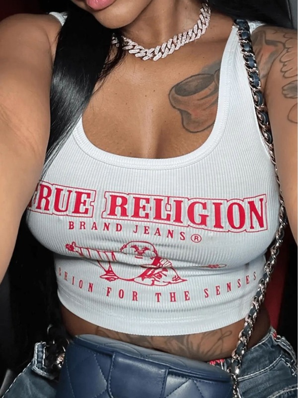 Letter Printed Women Cute Vest XS-XL