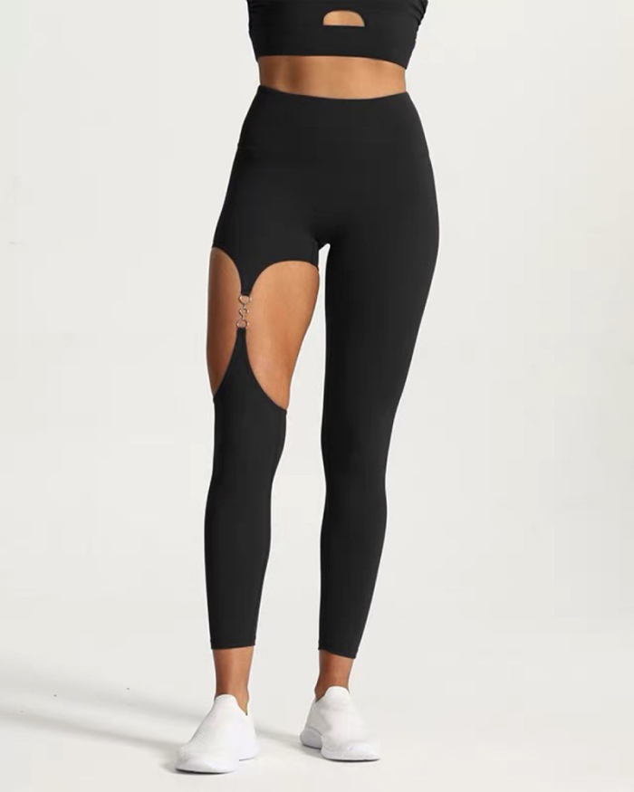 Woman Summer Hollow Out Training Pants S-L
