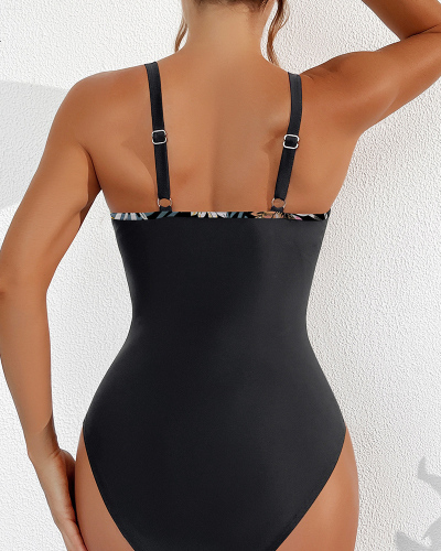 V-neck Wholesale Women Mesh See Through One Piece Swimsuit S-XL