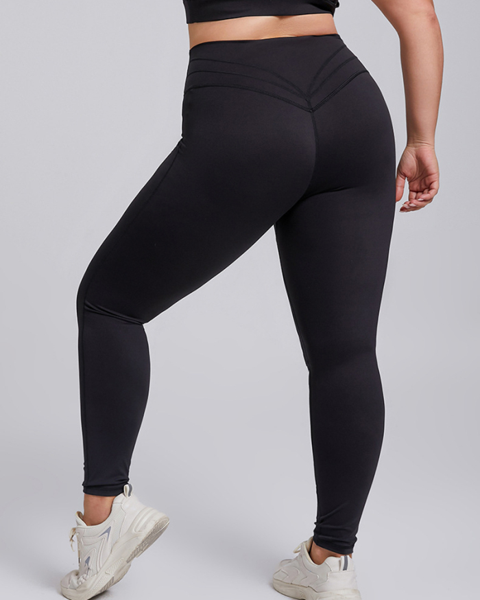 Women Breathable Slim Waist Plus Size Yoga Leggings Pants Purple Blue Brown Black XL-3XL